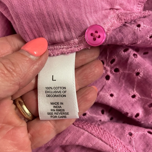 LOGO by Lori Goldstein Relaxed Pink Tunic size L - Picture 12 of 13